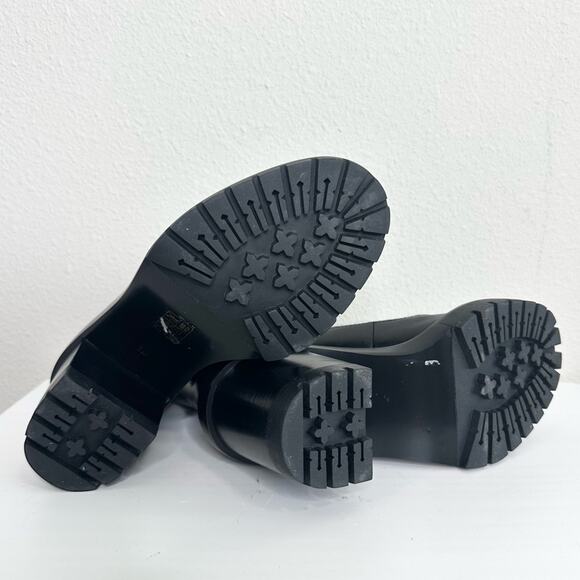 Tory Burch Miller Lug Sole Lace Up Boots Size 7 Tweed Wool Booties - Picture 5 of 6